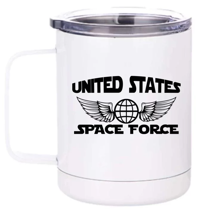 USSF United States Space Force Logo Front & Back 12oz Stainless Steel Tumbler Cup