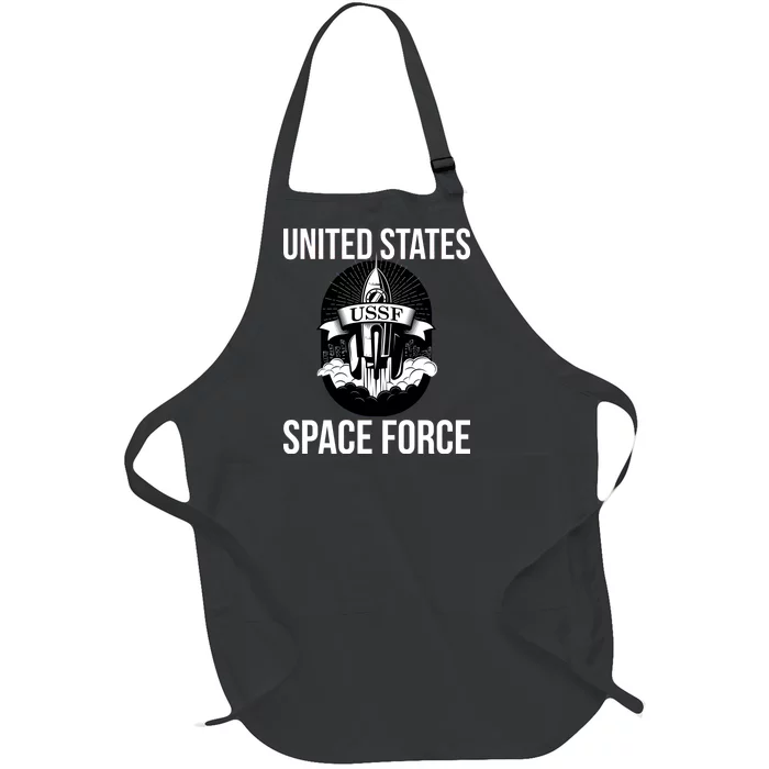 USSF United States Space Force Rocket Blast Full-Length Apron With Pocket