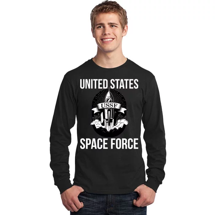 USSF United States Space Force Rocket Blast Tall Long Sleeve T-Shirt