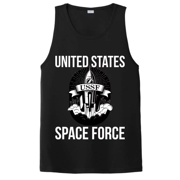 USSF United States Space Force Rocket Blast Performance Tank