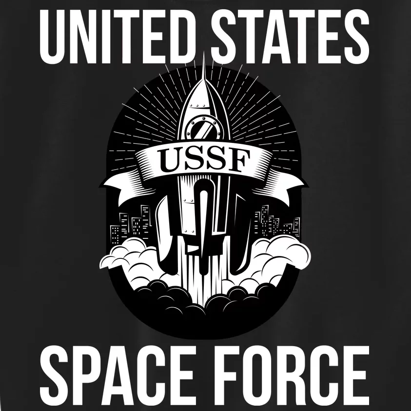 USSF United States Space Force Rocket Blast Kids Sweatshirt