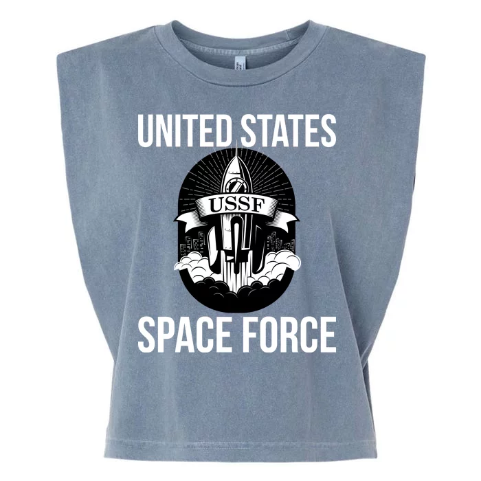 USSF United States Space Force Rocket Blast Garment-Dyed Women's Muscle Tee