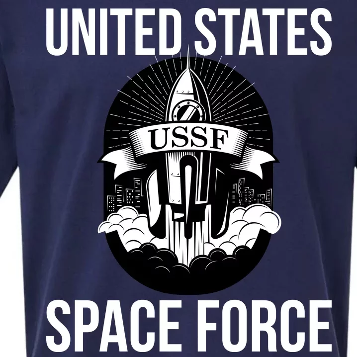 USSF United States Space Force Rocket Blast Sueded Cloud Jersey T-Shirt