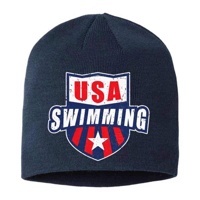 USA Swimming Team Sports Athlete US Swim Aquatic Design 8 1/2in Sustainable Knit Beanie