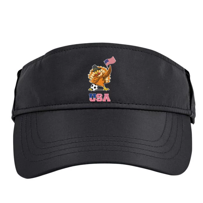 USA Soccer Thanksgiving Turkey Flag Patriotic Adult Drive Performance Visor