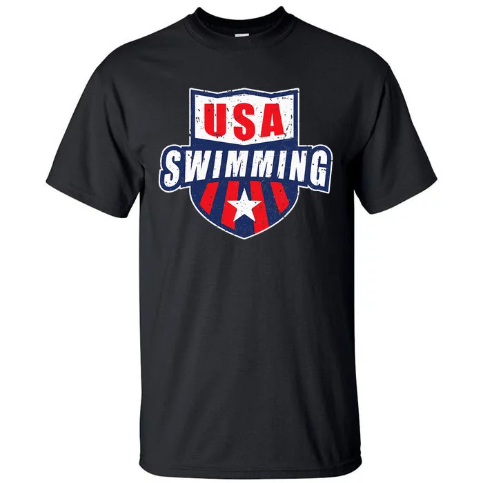 USA Swimming Team Sports Athlete US Swim Aquatic Design Tall T-Shirt