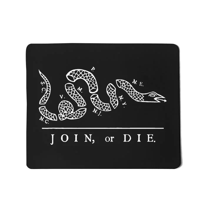 United States Thirteen Colonies Join Or Die Snake Mousepad