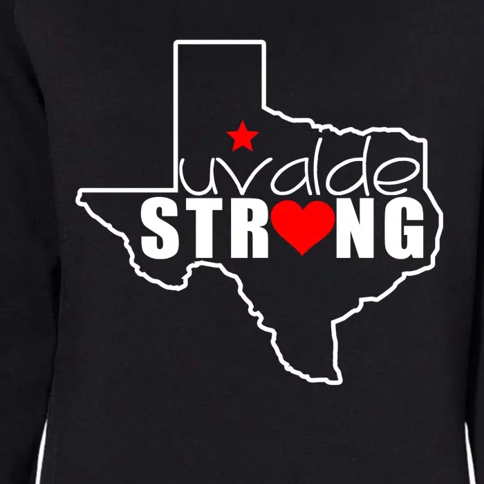 Uvalde Strong Texas Map Heart Womens California Wash Sweatshirt