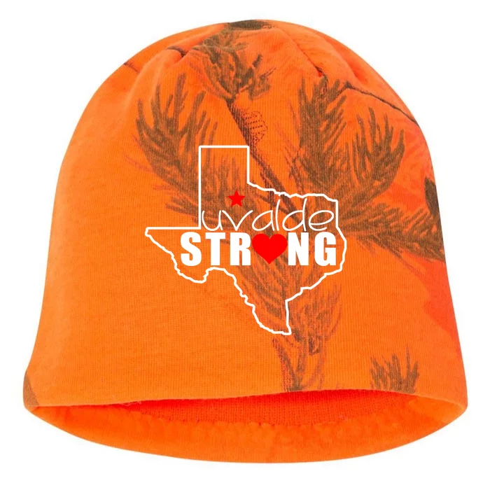 Uvalde Strong Texas Map Heart Kati - Camo Knit Beanie