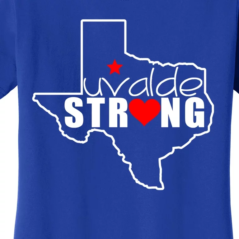 Uvalde Strong Texas Map Heart Women's T-Shirt