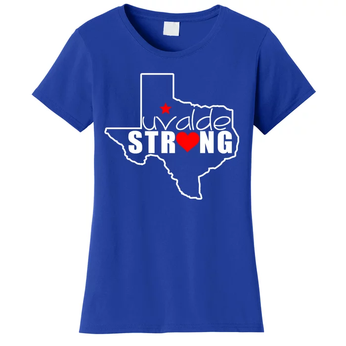 Uvalde Strong Texas Map Heart Women's T-Shirt