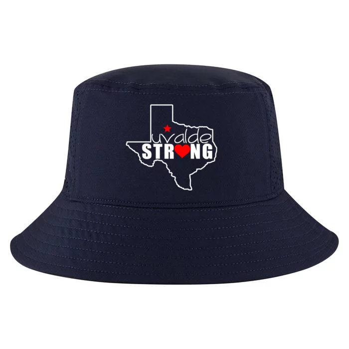 Uvalde Strong Texas Map Heart Cool Comfort Performance Bucket Hat