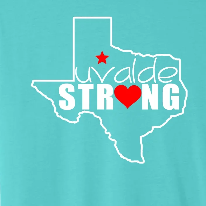 Uvalde Strong Texas Map Heart ChromaSoft Performance T-Shirt