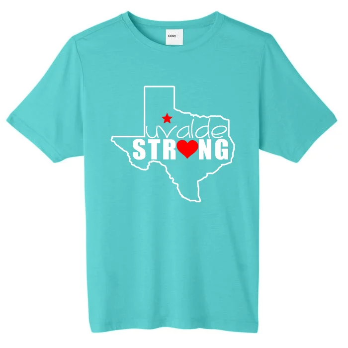 Uvalde Strong Texas Map Heart ChromaSoft Performance T-Shirt