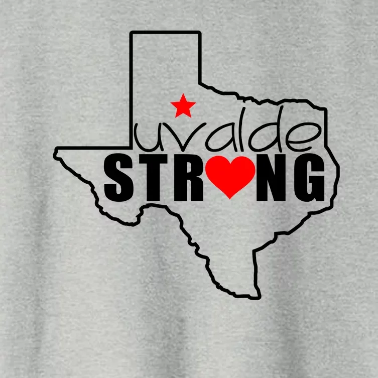 Uvalde Strong Texas Map Heart Women's Crop Top Tee