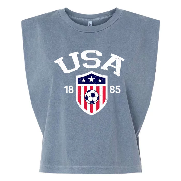 USA Soccer Team Ball Shirt America Soccer Team 2022 Garment-Dyed Women's Muscle Tee