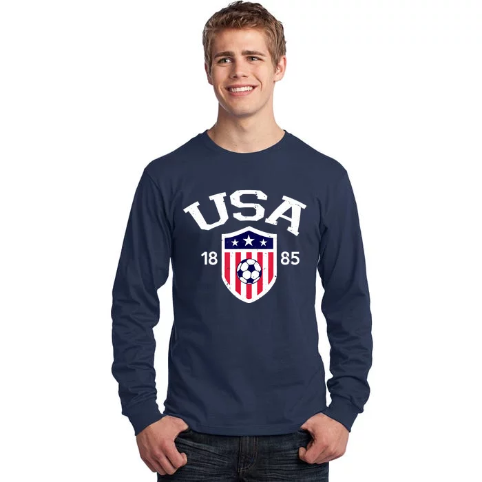 USA Soccer Team Ball Shirt America Soccer Team 2022 Tall Long Sleeve T-Shirt