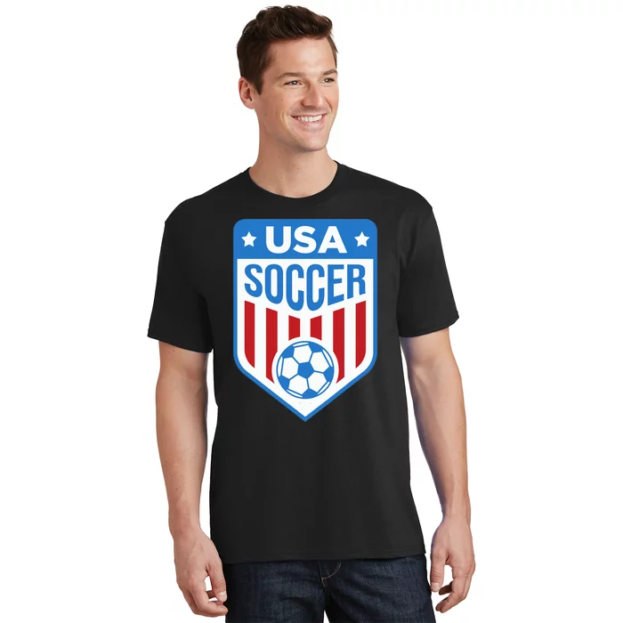 USA Soccer Team Support The Team Shirt USA Flag Football T-Shirt