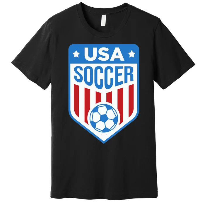 USA Soccer Team Support The Team Shirt USA Flag Football Premium T-Shirt