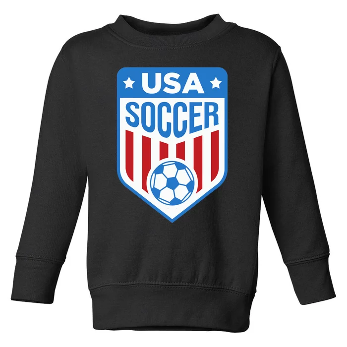 USA Soccer Team Support The Team Shirt USA Flag Football Toddler Sweatshirt