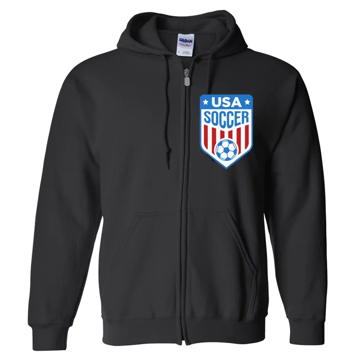 USA Soccer Team Support The Team Shirt USA Flag Football Full Zip Hoodie