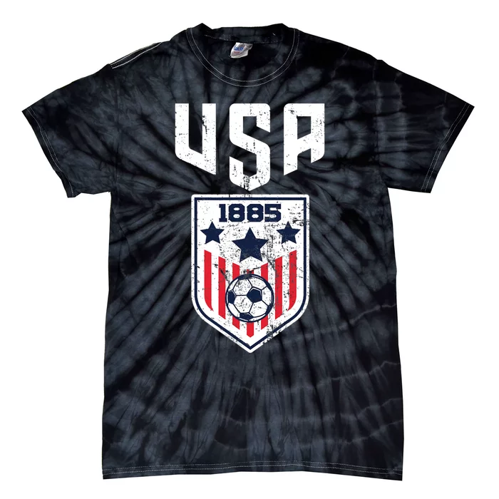 USA Soccer Team 1885 Cool Futbol Equipment Tie-Dye T-Shirt