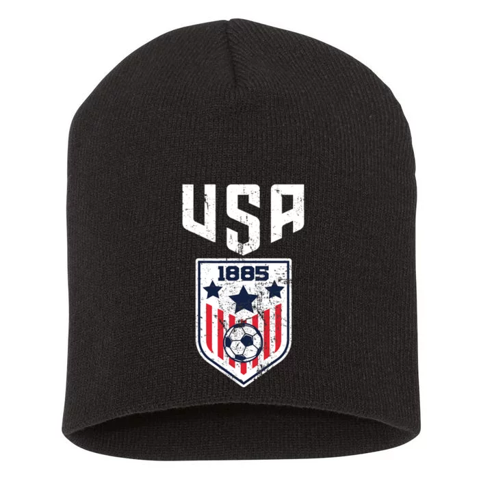 USA Soccer Team 1885 Cool Futbol Equipment Short Acrylic Beanie