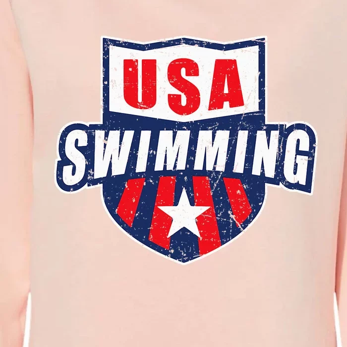 Usa Swimming Team Sports Athlete Us Swim Aquatic Womens California Wash Sweatshirt