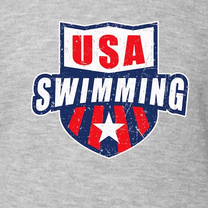 Usa Swimming Team Sports Athlete Us Swim Aquatic Toddler Sweatshirt