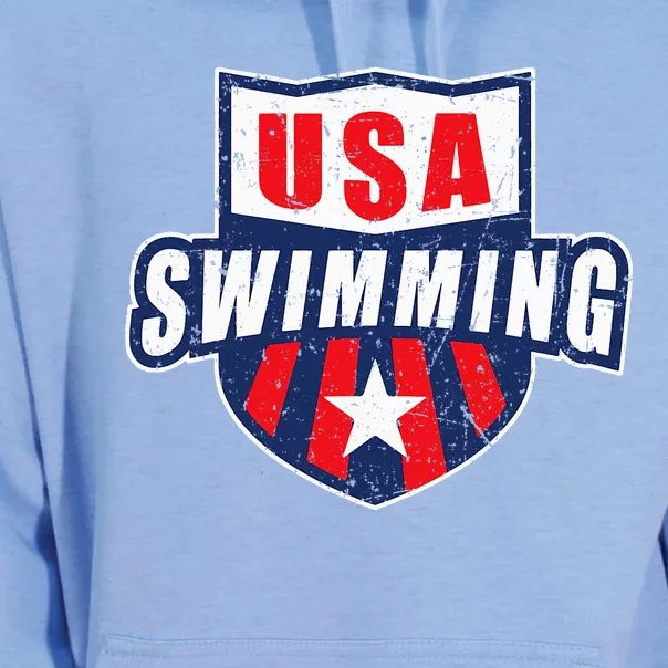 Usa Swimming Team Sports Athlete Us Swim Aquatic Unisex Surf Hoodie