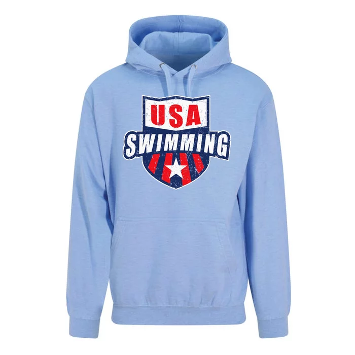 Usa Swimming Team Sports Athlete Us Swim Aquatic Unisex Surf Hoodie