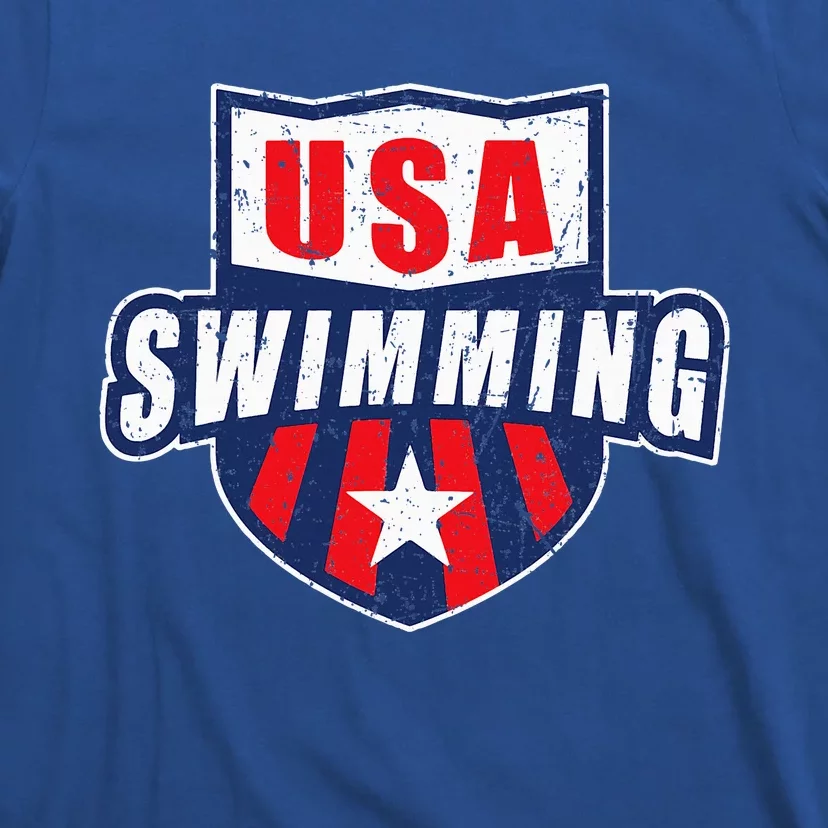 Usa Swimming Team Sports Athlete Us Swim Aquatic T-Shirt