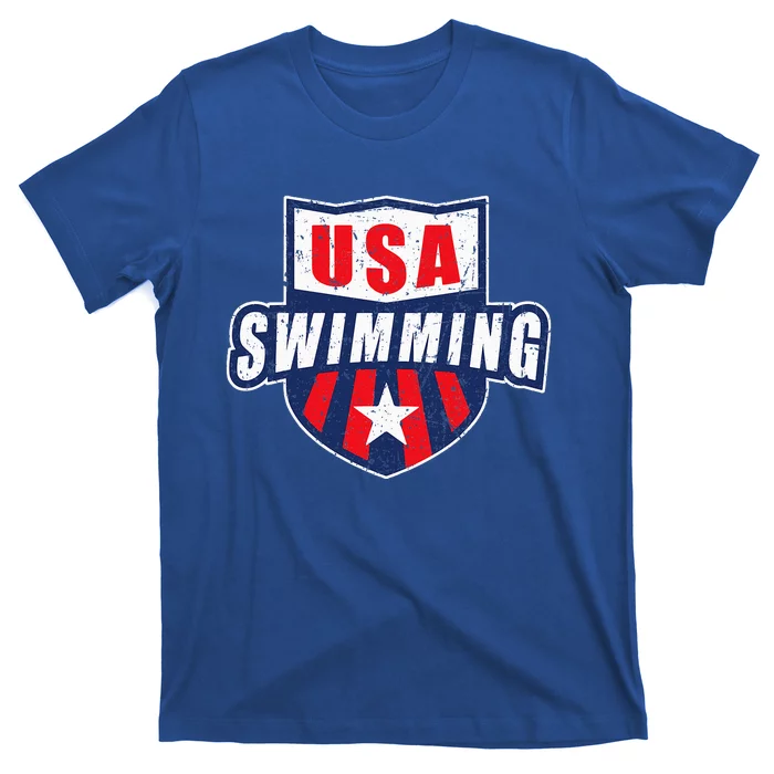 Usa Swimming Team Sports Athlete Us Swim Aquatic T-Shirt