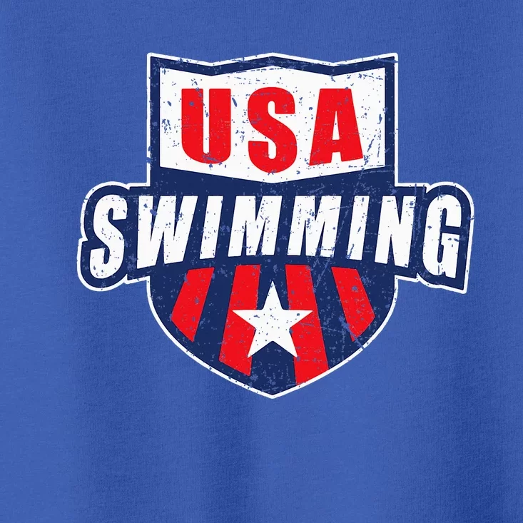 Usa Swimming Team Sports Athlete Us Swim Aquatic Toddler T-Shirt