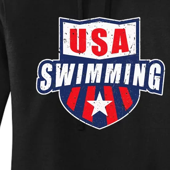 USA Swimming Team Sports Athlete US Swim Aquatic Design Women's Pullover Hoodie