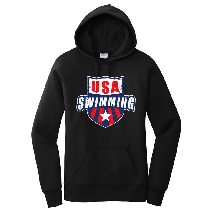 USA Swimming Team Sports Athlete US Swim Aquatic Design Women's Pullover Hoodie