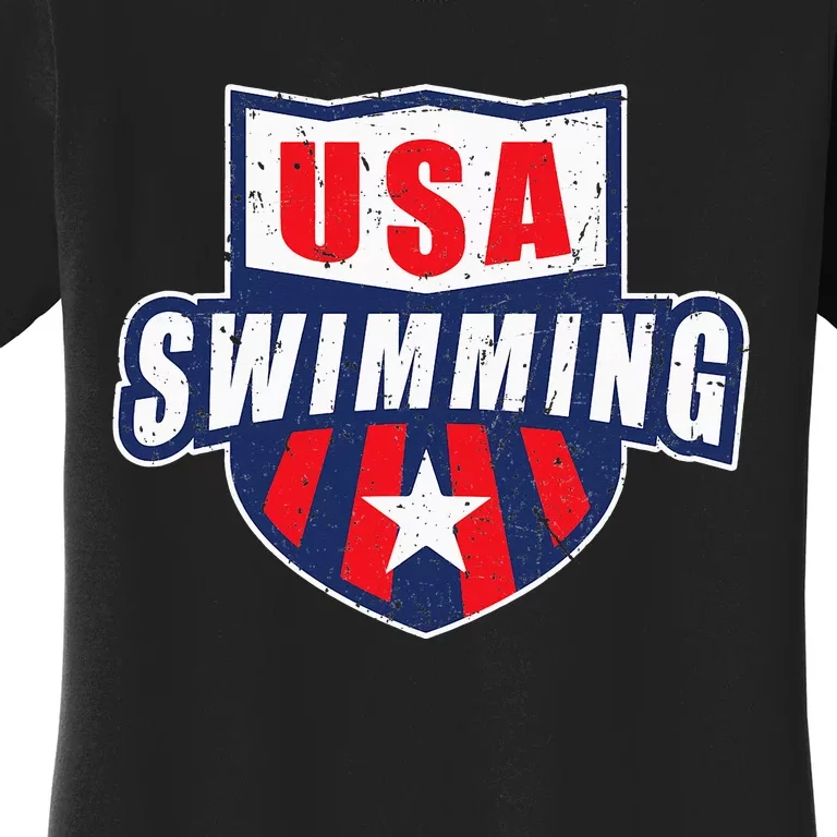 USA Swimming Team Sports Athlete US Swim Aquatic Design Women's T-Shirt