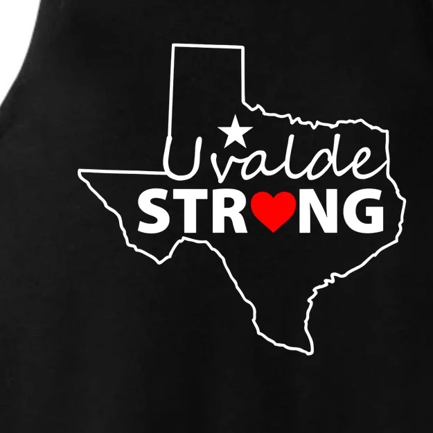 Uvalde Strong Texas Strong Ladies Tri-Blend Wicking Tank