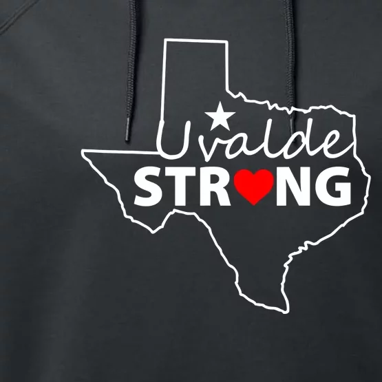 Uvalde Strong Texas Strong Performance Fleece Hoodie