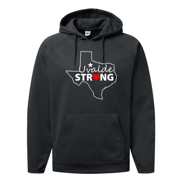 Uvalde Strong Texas Strong Performance Fleece Hoodie