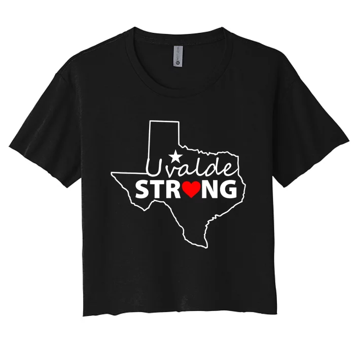 Uvalde Strong Texas Strong Women's Crop Top Tee