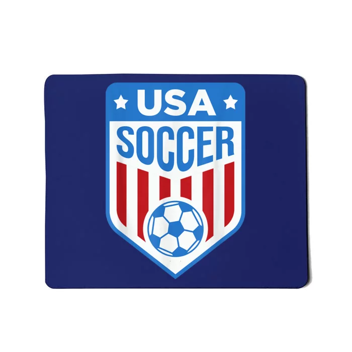 USA Soccer Team Support the Team Shirt USA Flag Football Mousepad