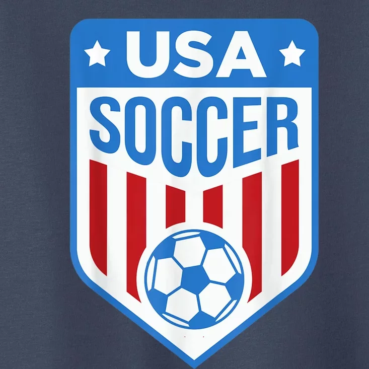 USA Soccer Team Support the Team Shirt USA Flag Football Toddler T-Shirt