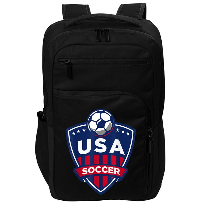 USA Soccer Team Support The Team Shirt USA Flag Football TShirt Impact Tech Backpack