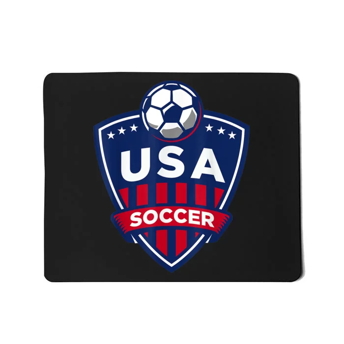 USA Soccer Team Support The Team Shirt USA Flag Football TShirt Mousepad