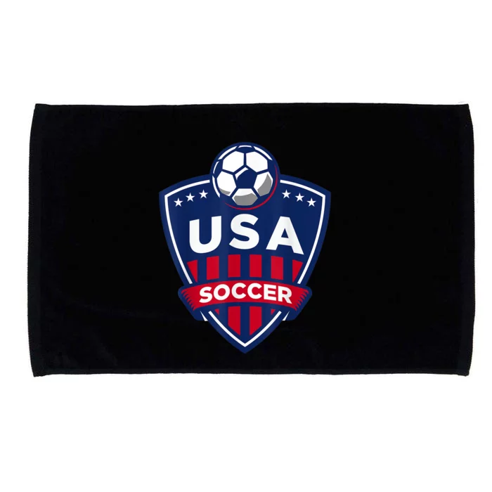 USA Soccer Team Support The Team Shirt USA Flag Football TShirt Microfiber Hand Towel