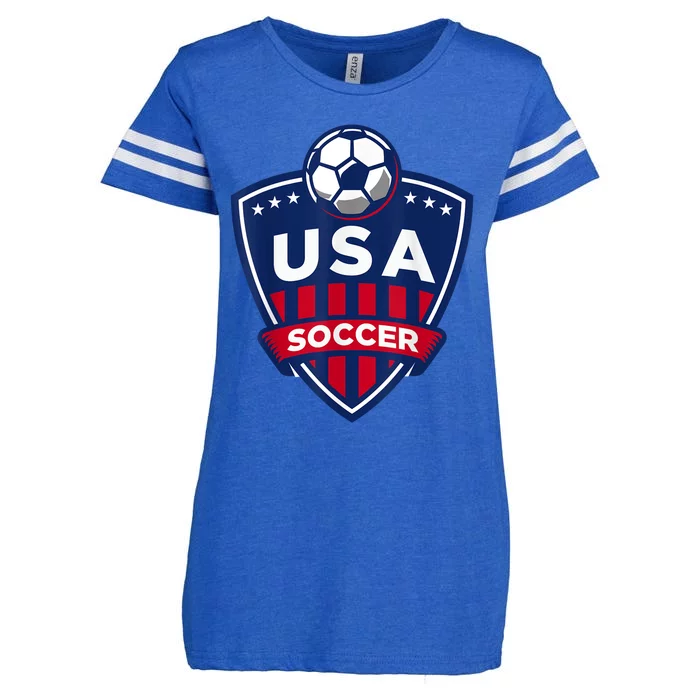 USA Soccer Team Support The Team Shirt USA Flag Football TShirt Enza Ladies Jersey Football T-Shirt