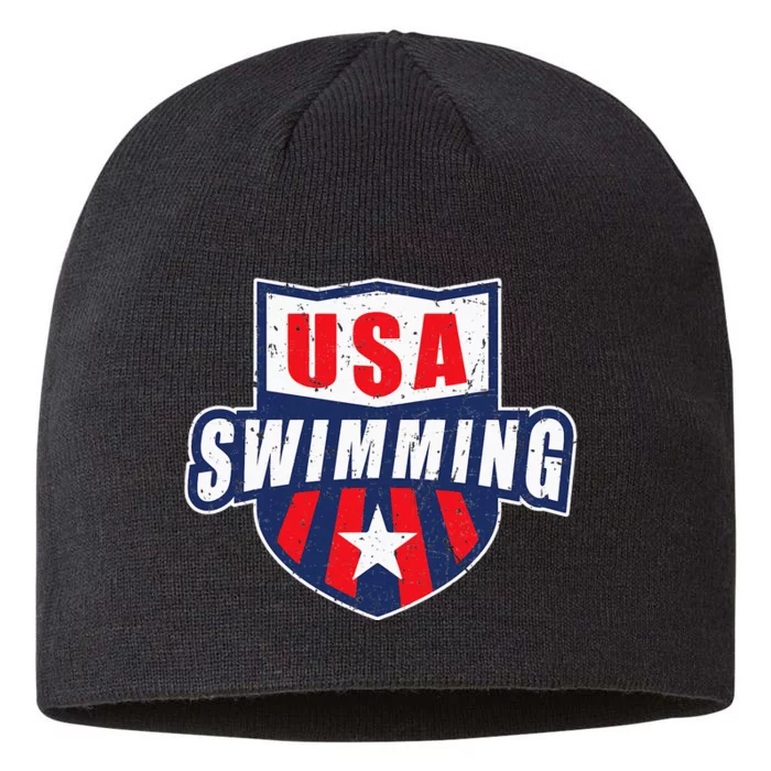 USA Swimming Team Sports Athlete US Swim Aquatic Design 8 1/2in Sustainable Knit Beanie