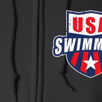 USA Swimming Team Sports Athlete US Swim Aquatic Design Full Zip Hoodie