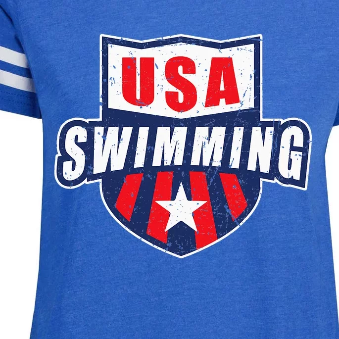 USA Swimming Team Sports Athlete US Swim Aquatic Design Enza Ladies Jersey Football T-Shirt